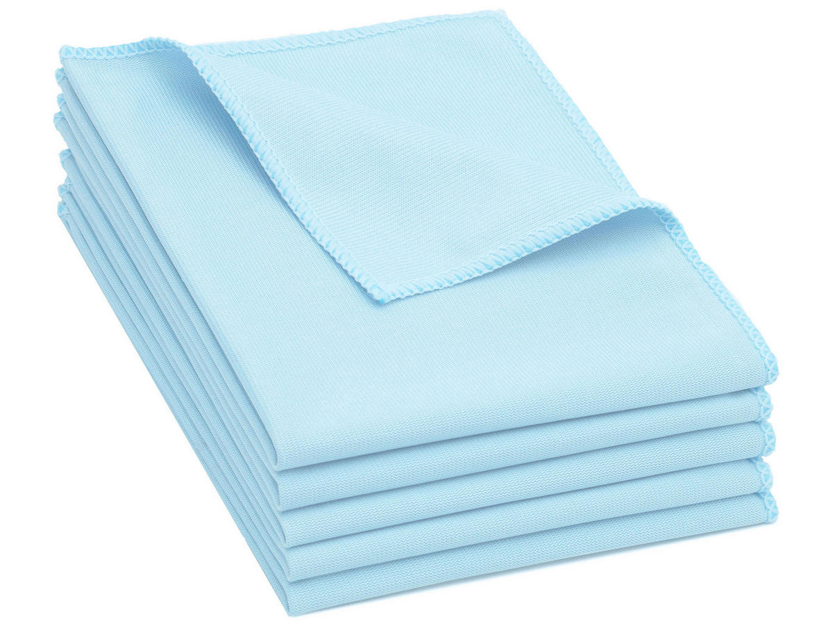 GESCHIRRTÜCHER, 5er-Set, 35x40 cm, 80% Polyester, 20% Polyamid, Blau - Hellblau, Textil (35/40cm) - Zollner