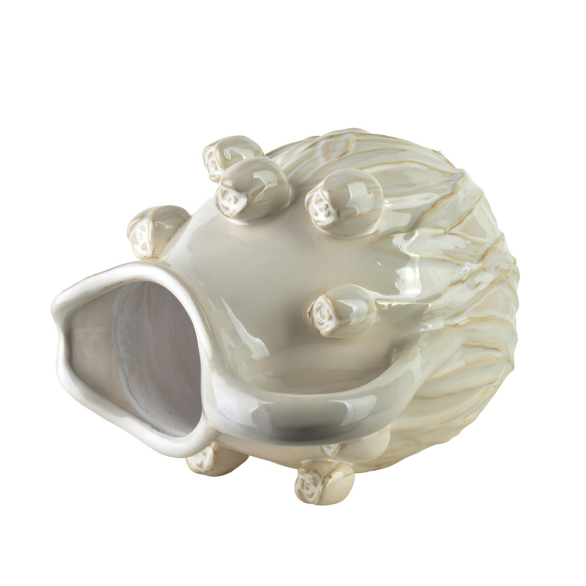 VASE EVAM 19/19/20,5cm Creme Keramik - Beige, Keramik (20.5cm) - Mondex