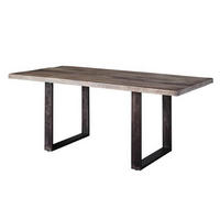ESSTISCH Mango 190x90x76 grau lackiert HEAVY INDUSTRY #101 - Grau, Holz (190/90/76cm) - Massivmoebel24