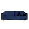 SCHLAFSOFA Valico Marineblau hydrophober Samt - Goldfarben/Dunkelblau, Textil/Metall (230/90/97cm) - Selsey