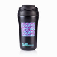 THERMOSFLASCHE 316 Schwarz, 400 ml, Edelstahl, Isolierflasche, Trinkflasche, Thermobecher, Heiß Kalt, Coffee To Go, Reisebecher, Sport, Büro - Blau/Lila, Kunststoff/Metall (0.4L) - JUNG