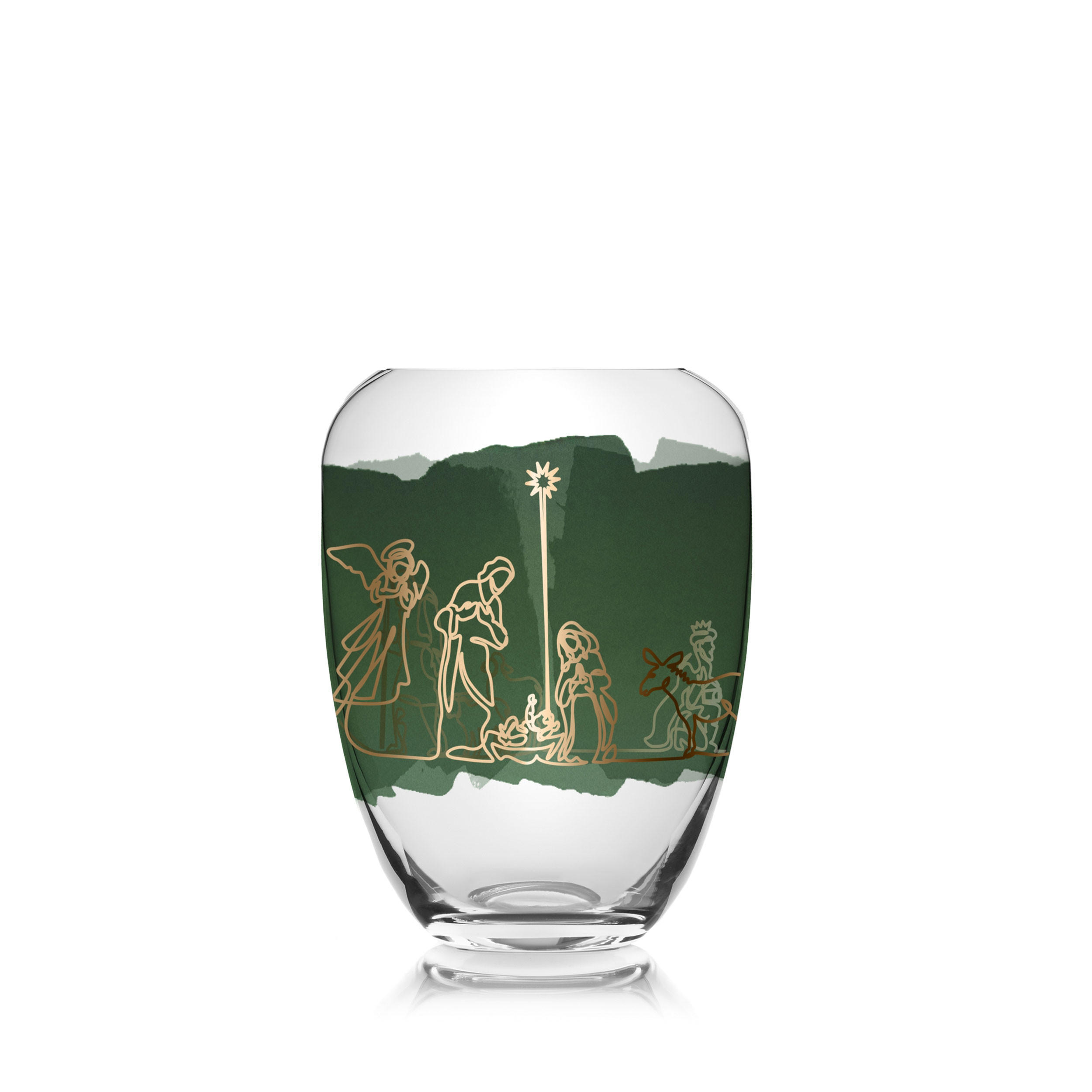 VASE Christmas Classic, Glas, Bunt, 17 cm - Multicolor, Glas (17cm) - Goebel