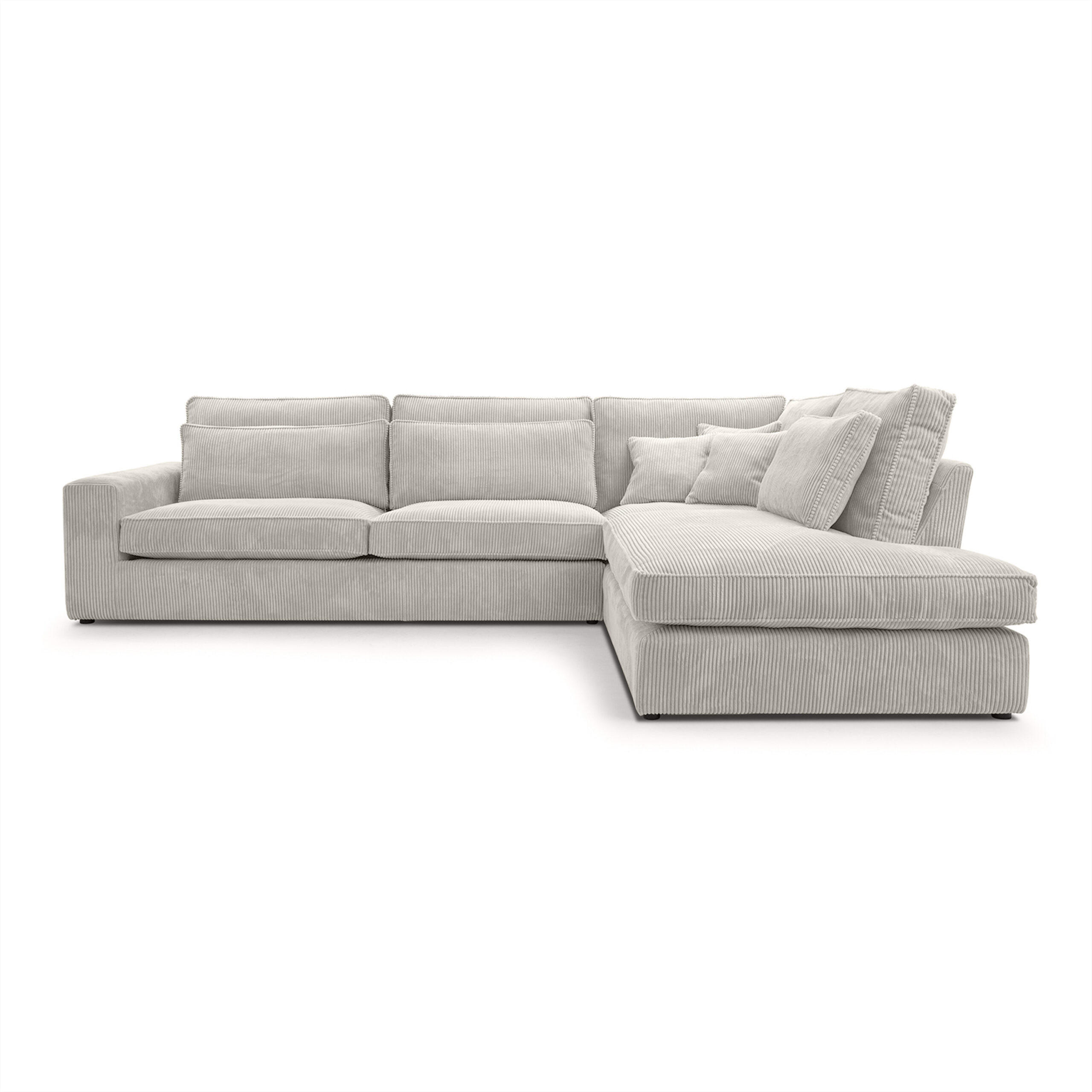 ECKSOFA Eckcouch Monica mini L-form, Beige - Hellgrau, Textil (224/280cm) - Fedve
