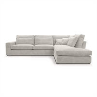 ECKSOFA Eckcouch Monica mini L-form, Beige - Hellgrau, Textil (224/280cm) - Fedve