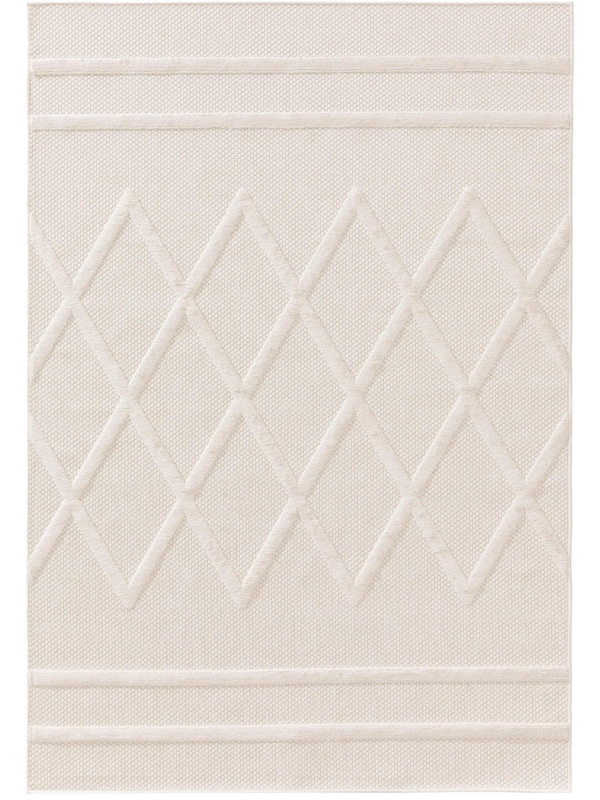 OUTDOORTEPPICH Bonte Cream 80x150 cm - Creme, Textil (80/150cm) - benuta Nest
