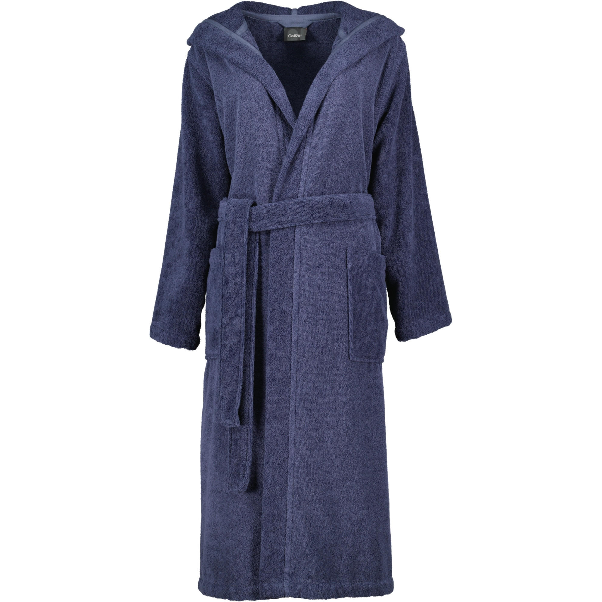 BADEMANTEL DAMEN KAPUZE UNI 827 BLAU - 17 - Blau, Textil (Lnull) - Cawoe
