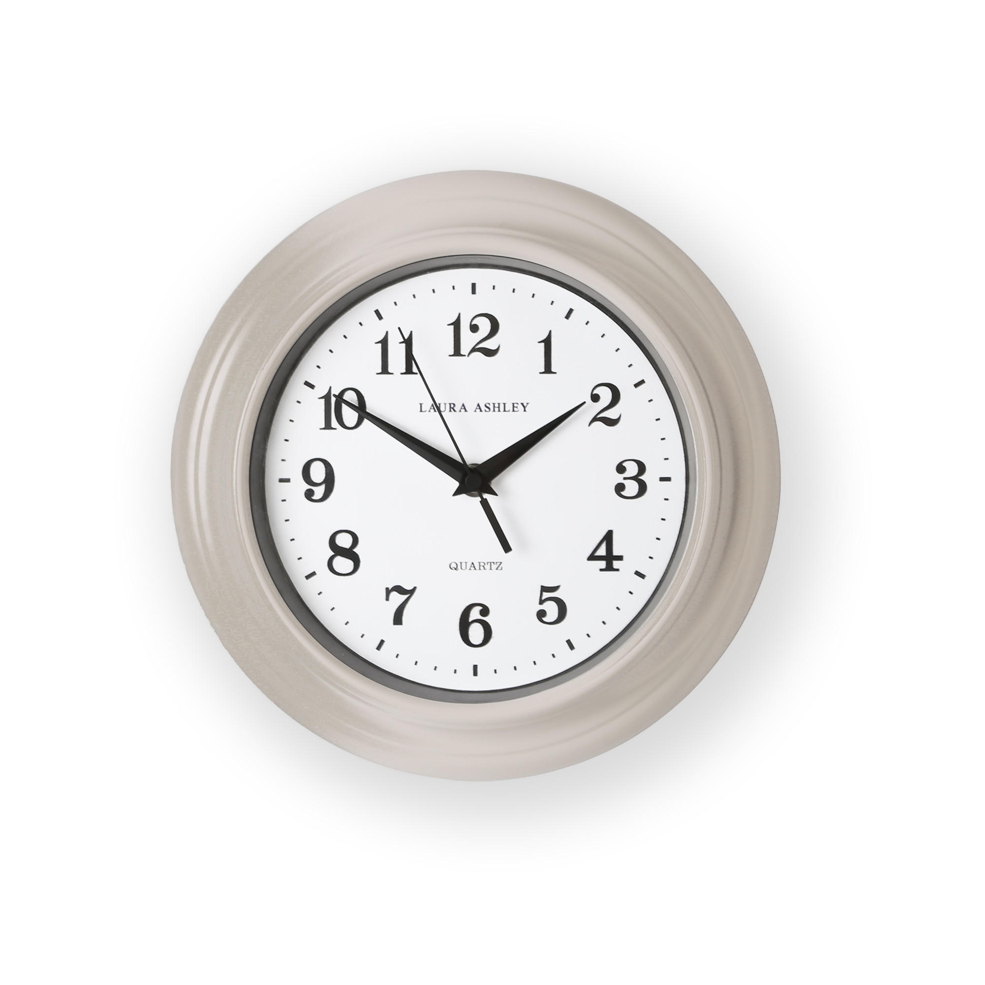 WANDUHR Newgale Hellgrau - Hellgrau/Weiß, Glas/Kunststoff (26/26/5.5cm) - Graham & Brown