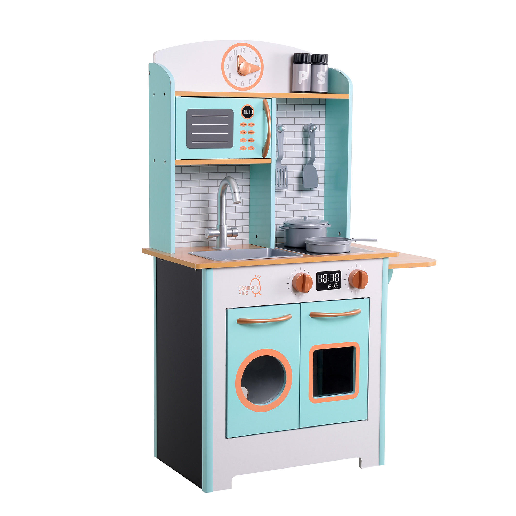 KINDERKÜCHE aus Holz, 92 cm - Multicolor, Holz (62.2/29.2/92.1cm) - Teamson Kids
