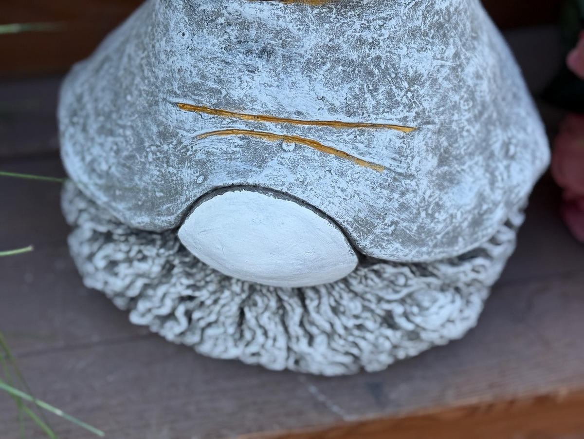 STEINFIGUR Wichtel Egon XL frostfest Steinguss Gartendeko - Grau, Stein (22/41/25cm) - stoneandstyle