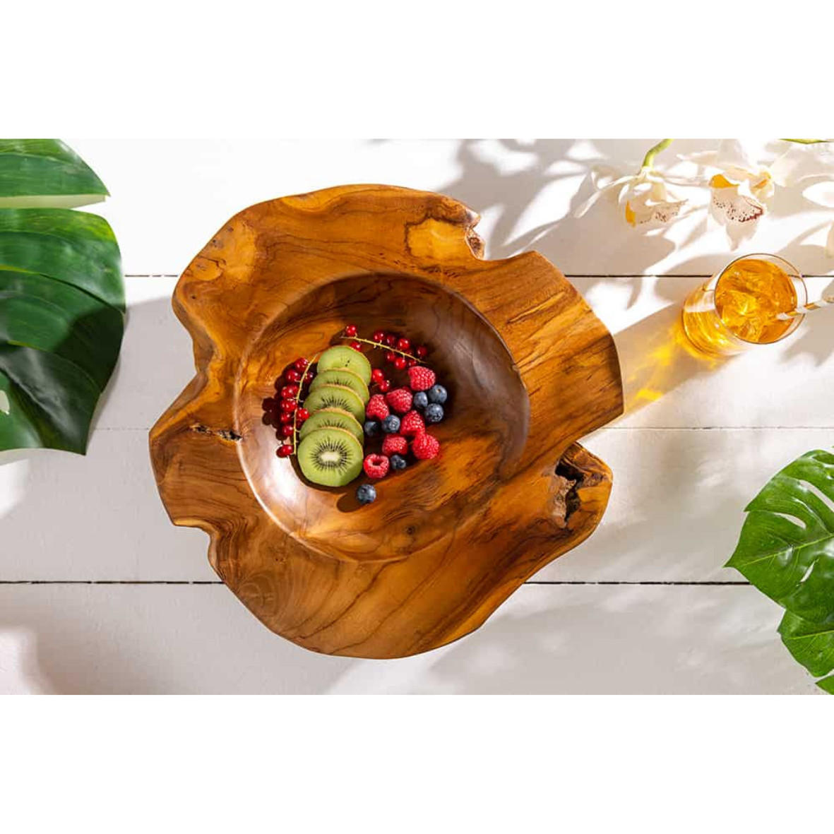 SCHALE NATURE ROOT Teakholz Wurzelholz Teakholzfarben 40 cm - Braun, Holz (40/12/40cm) - riess-ambiente