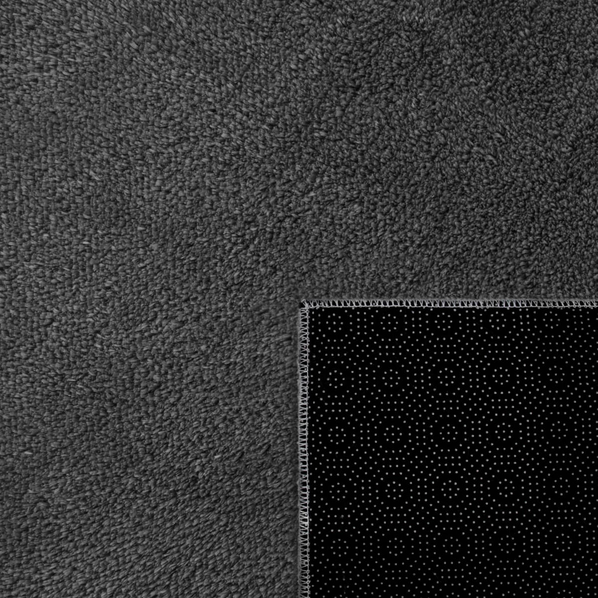 TEPPICH Kurzflor waschbar Unifarben Wohnzimmer schmutzabweisend Anthrazit Rechteckig 200x280 - Anthrazit, Textil (200/280cm) - KADIMA DESIGN