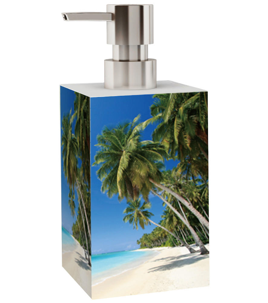 Sanilo Seifenspender Blau, Grün, Beige, Türkis 8x16x8 cm