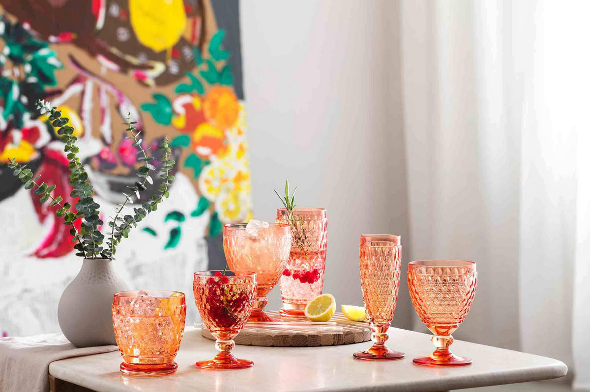 WASSERGLÄSER Boston Coloured Apricot 400 ml 4er Set - Orange, Glas (0.4L) - Villeroy & Boch