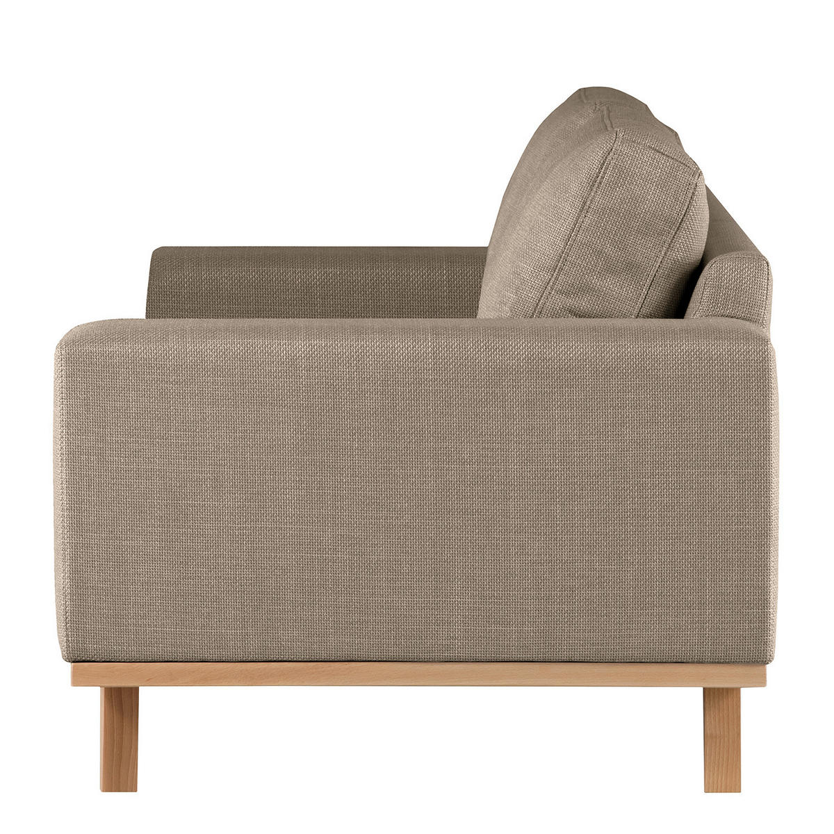 SESSEL - Taupe/Buchefarben, Holz/Buchenholz (122/81/88cm) - home24