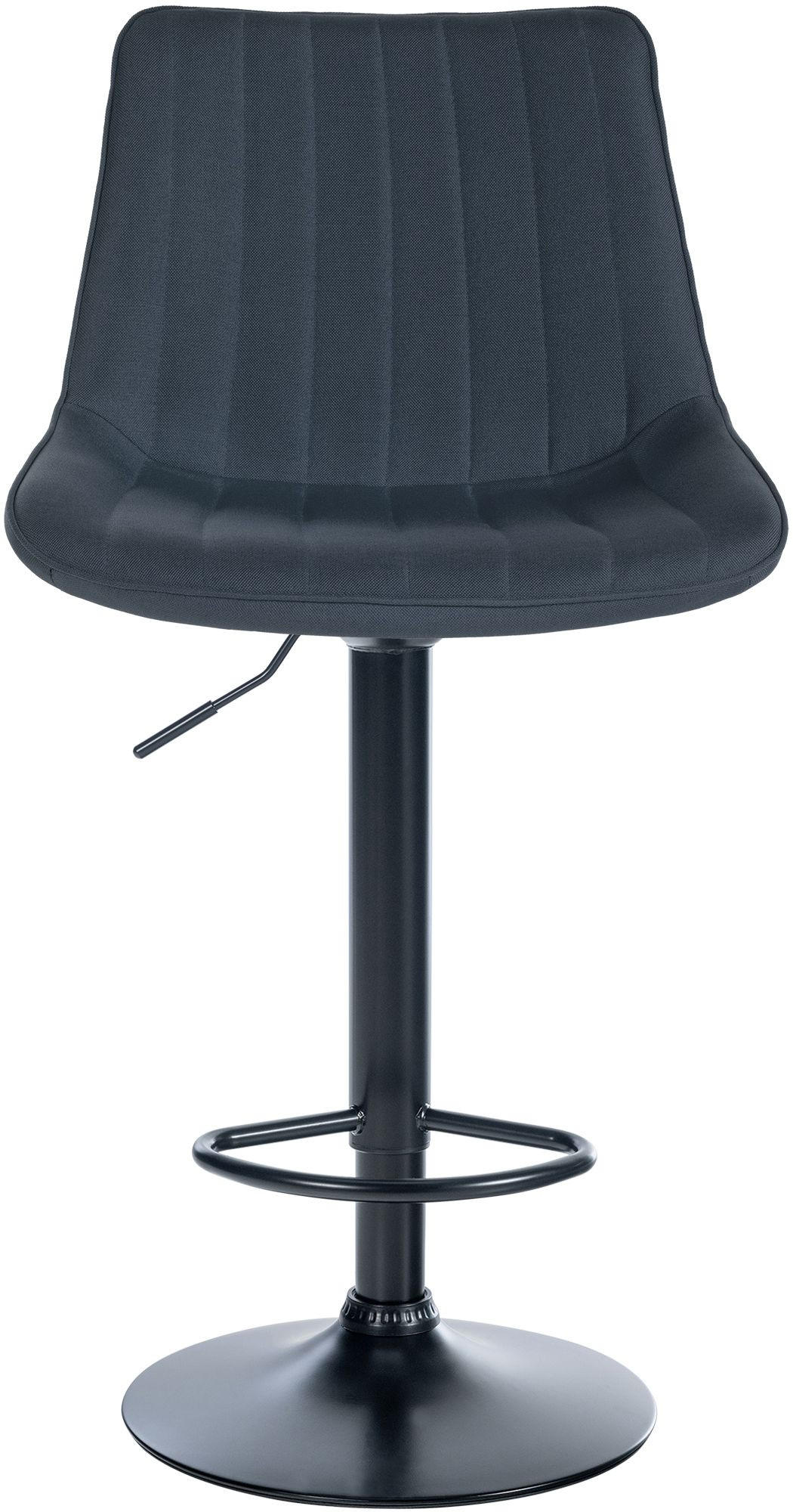 BARHOCKER 2er Set Stoff dunkelgrau - Dunkelgrau, Textil/Metall (49.5/91/50cm) - CLP