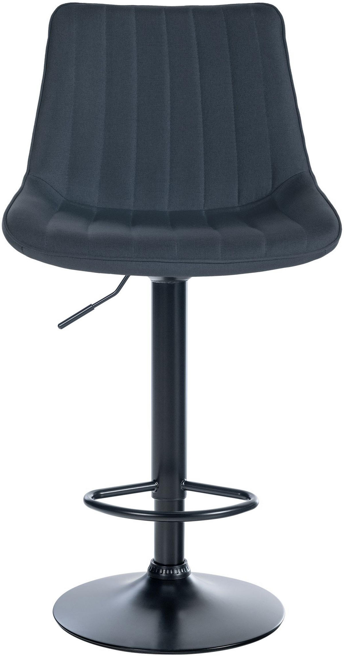 BARHOCKER Stoff dunkelgrau - Dunkelgrau/Schwarz, Textil/Metall (49.5/91/50cm) - CLP