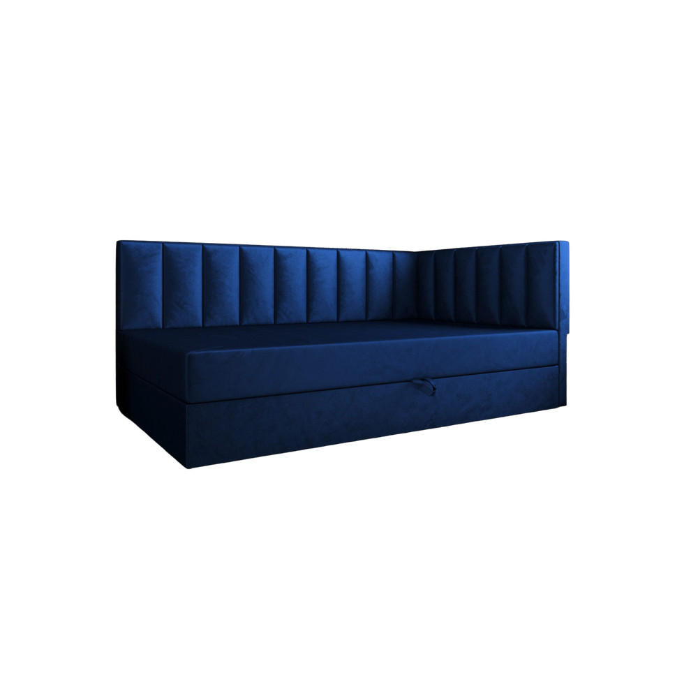 BOXBETT Adelle rechts oder links Dunkelblau 120x210 cm Rechts - Dunkelblau, Textil (120/210cm) - B&B Home