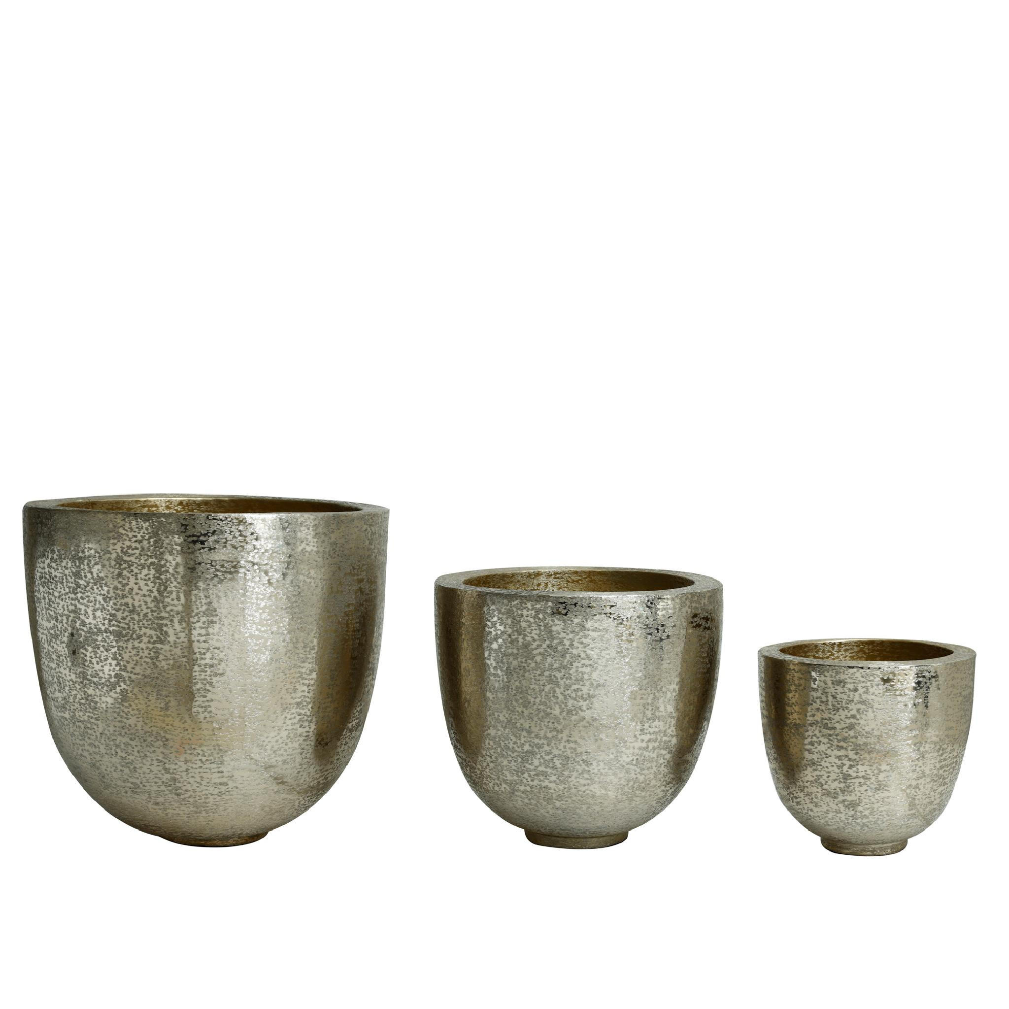 TOPF Mirella Gold 59/59/58cm 3er-Set - Goldfarben, Metall (58cm) - PTMD Collection