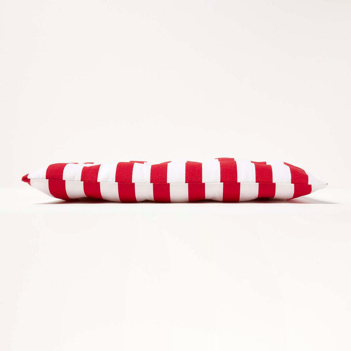 STUHLKISSEN 4er-Set, 40/40/5 cm rot-weiß gestreift - Rot, Textil (40/40/5cm) - Homescapes
