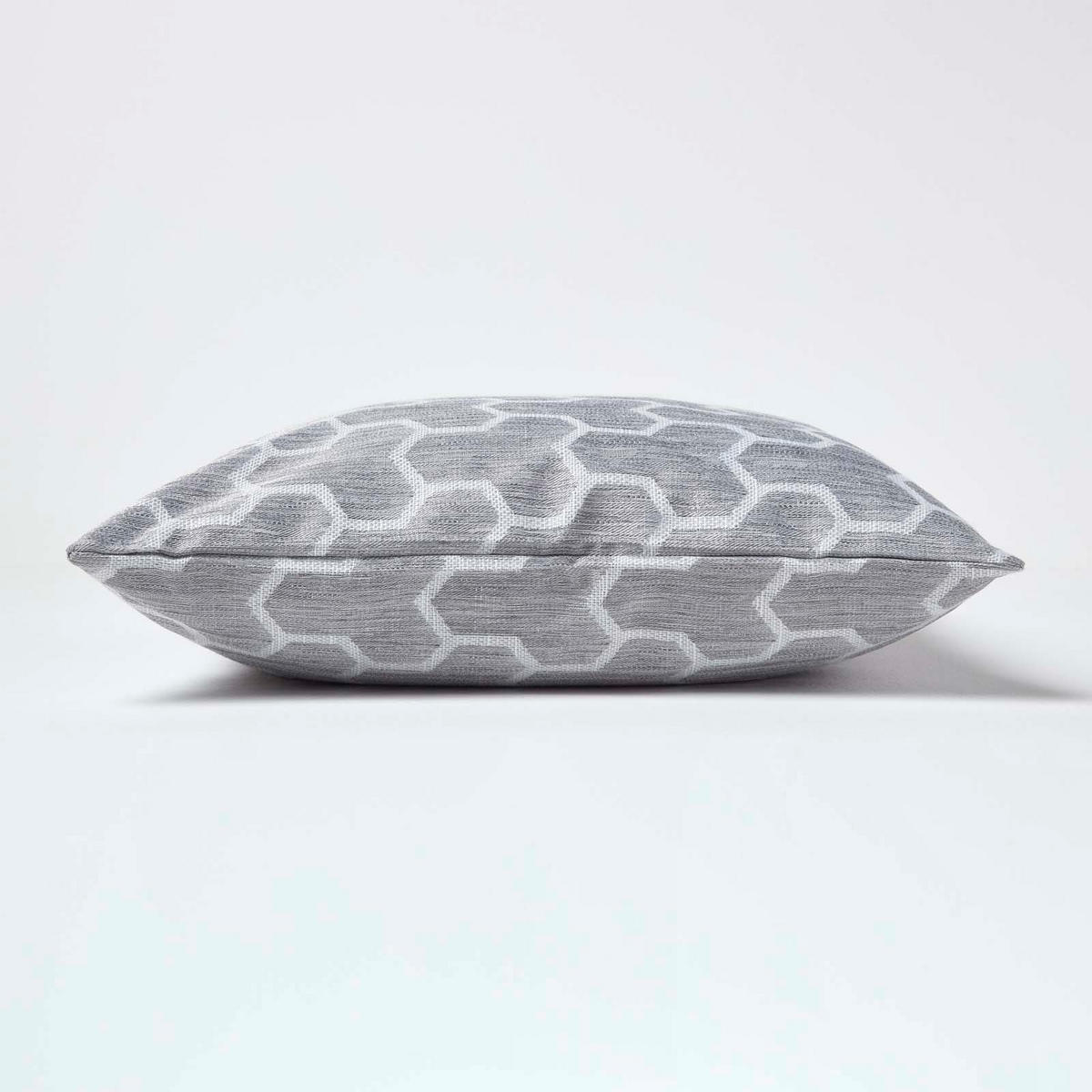 KISSENHÜLLE Jacquard geometrisch 60/60 cm - Grau, Textil (60/60cm) - Homescapes