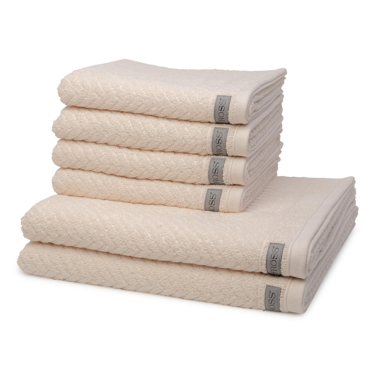 FROTTIERSET Smart 6-teilig - Naturfarben, Textil (50/100cm) - Ross