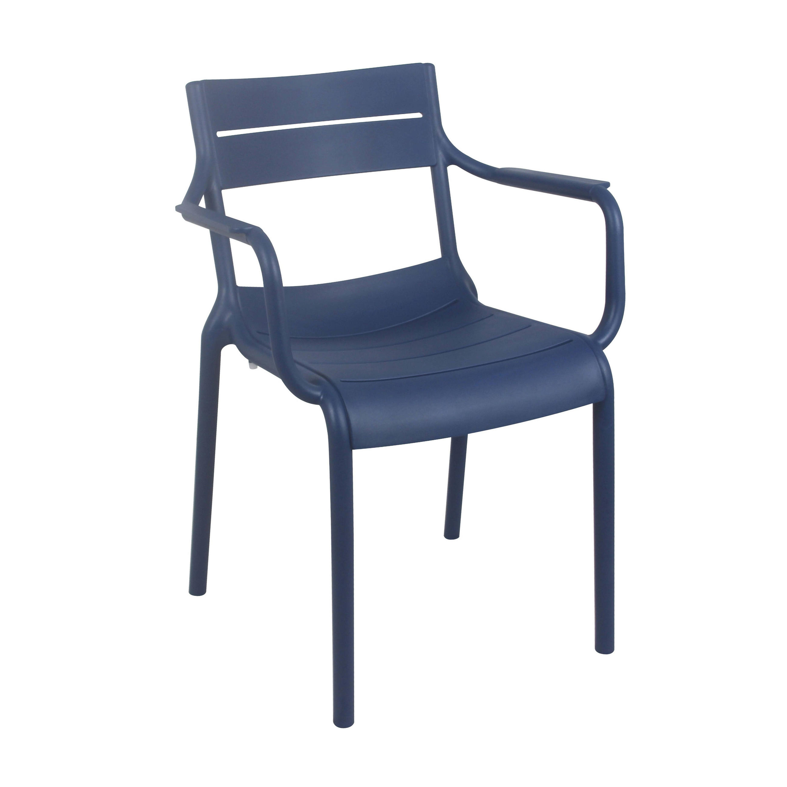 GARTENSTUHL, Blau - Blau, Kunststoff (55/59cm) - Oviala