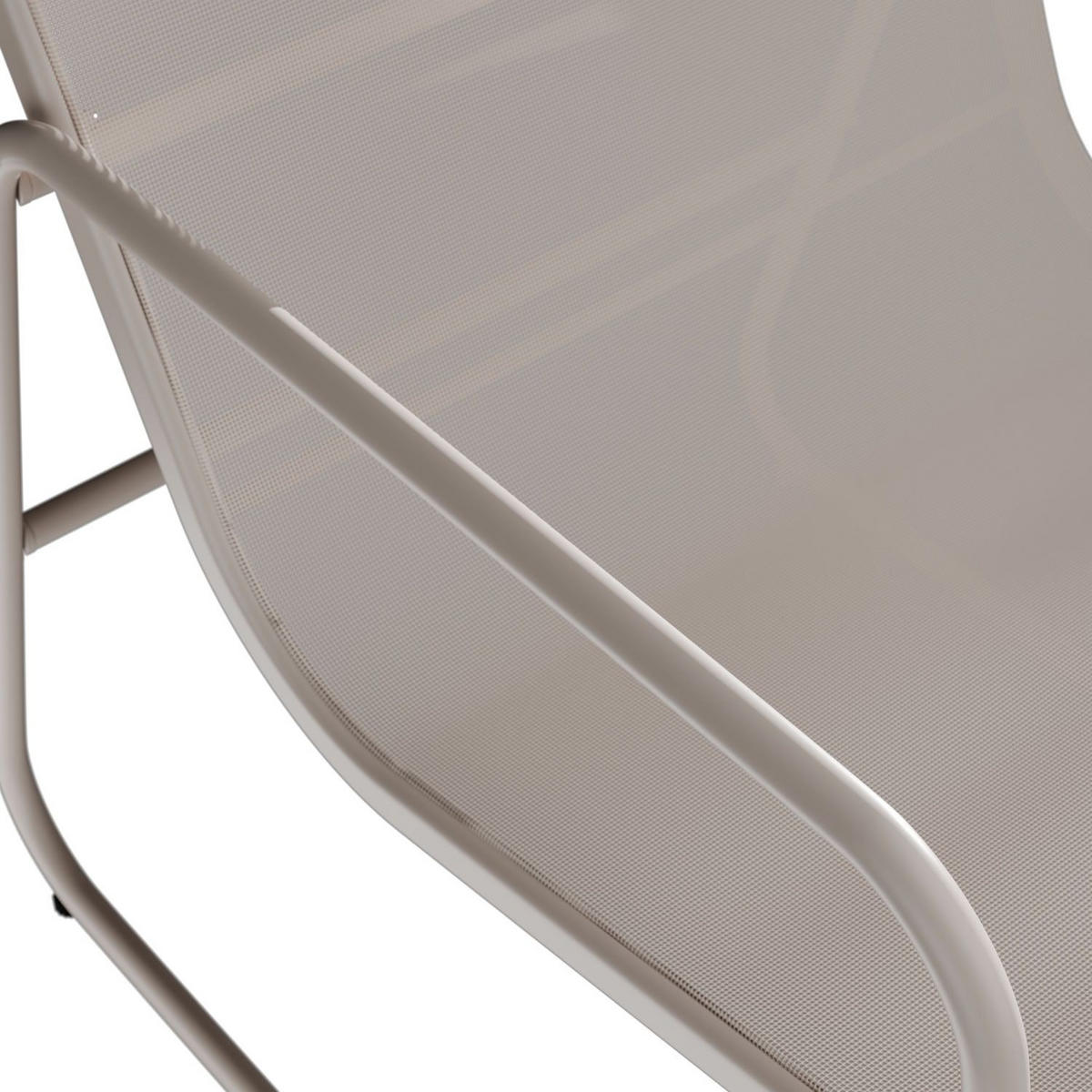 GARTENMÖBELSET Genua 4-tlg. Sand - Beige, Metall - Juskys