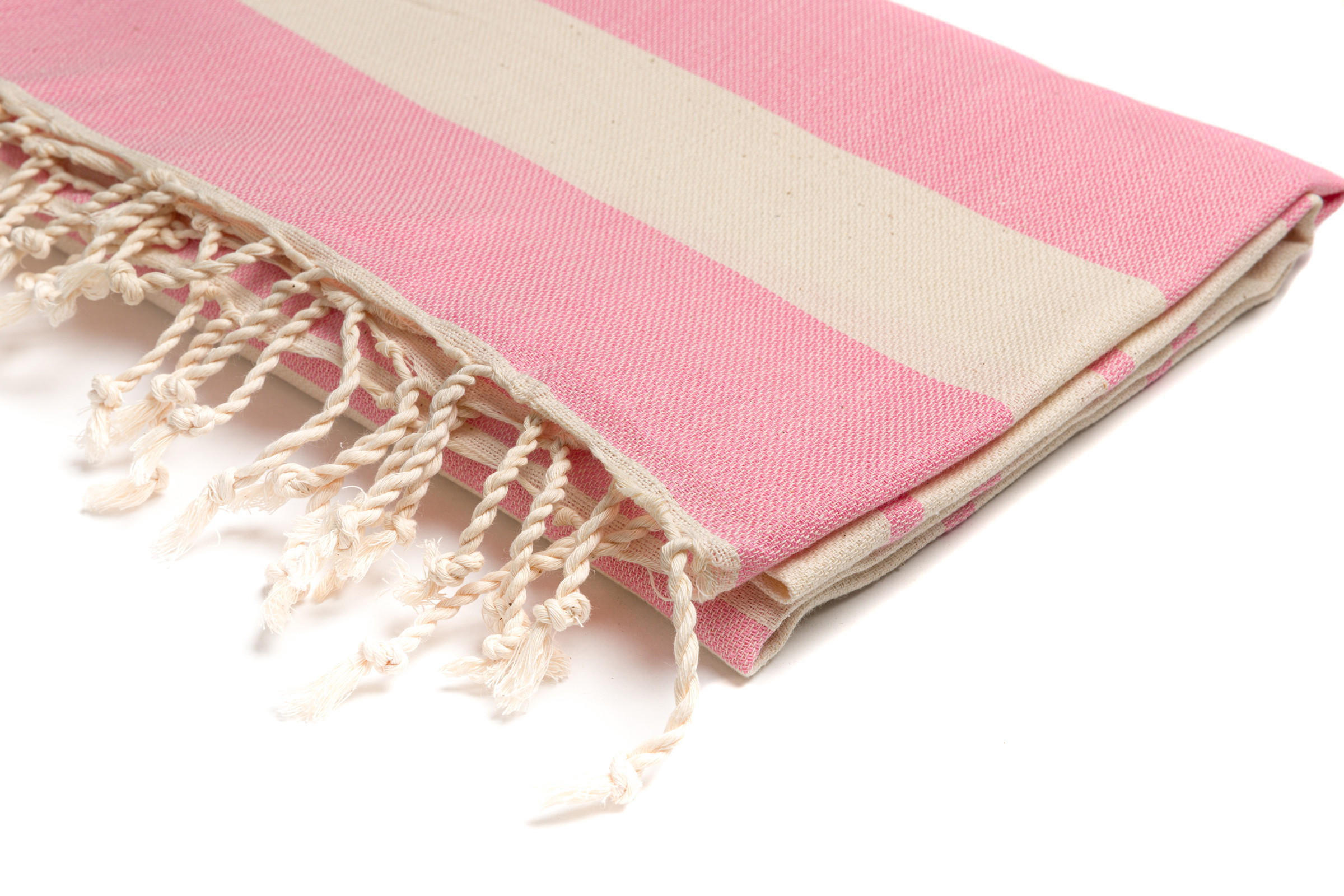 HAMAMTUCH Gestreift 100x180 Pink - Pink, Textil (180/100cm) - Villa Möbel