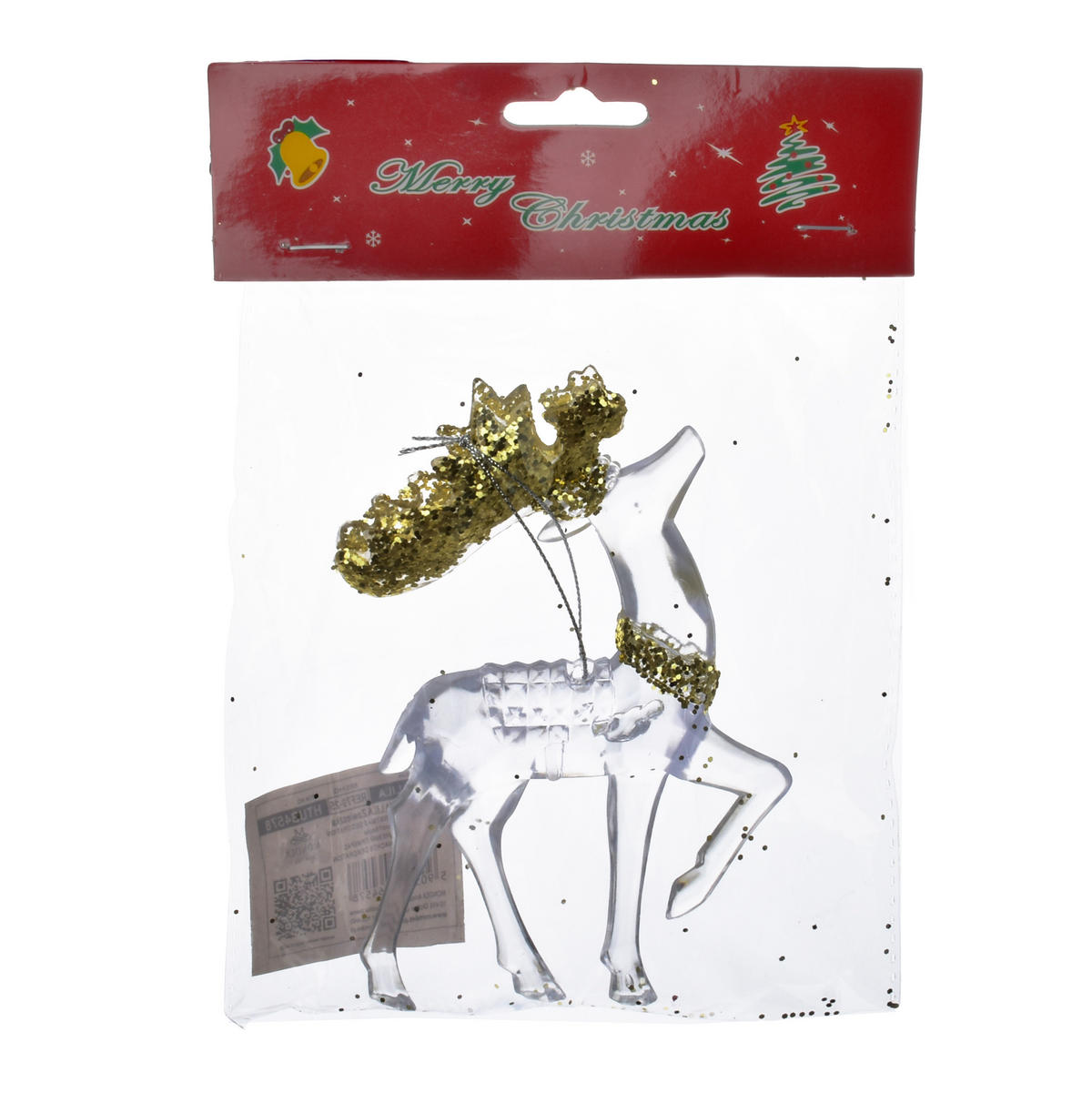 WEIHNACHTSANHÄNGER Santa Lila Transparent Acryl - Goldfarben, Kunststoff (10/2.5/14cm) - Mondex