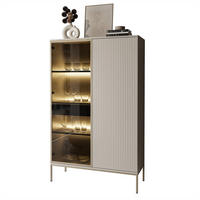 VITRINE ECLIPSE WTSZ104 mit Beleuchtung,KASCHMIR - Kaschmir, Holzwerkstoff (104/166/39cm) - Lookway