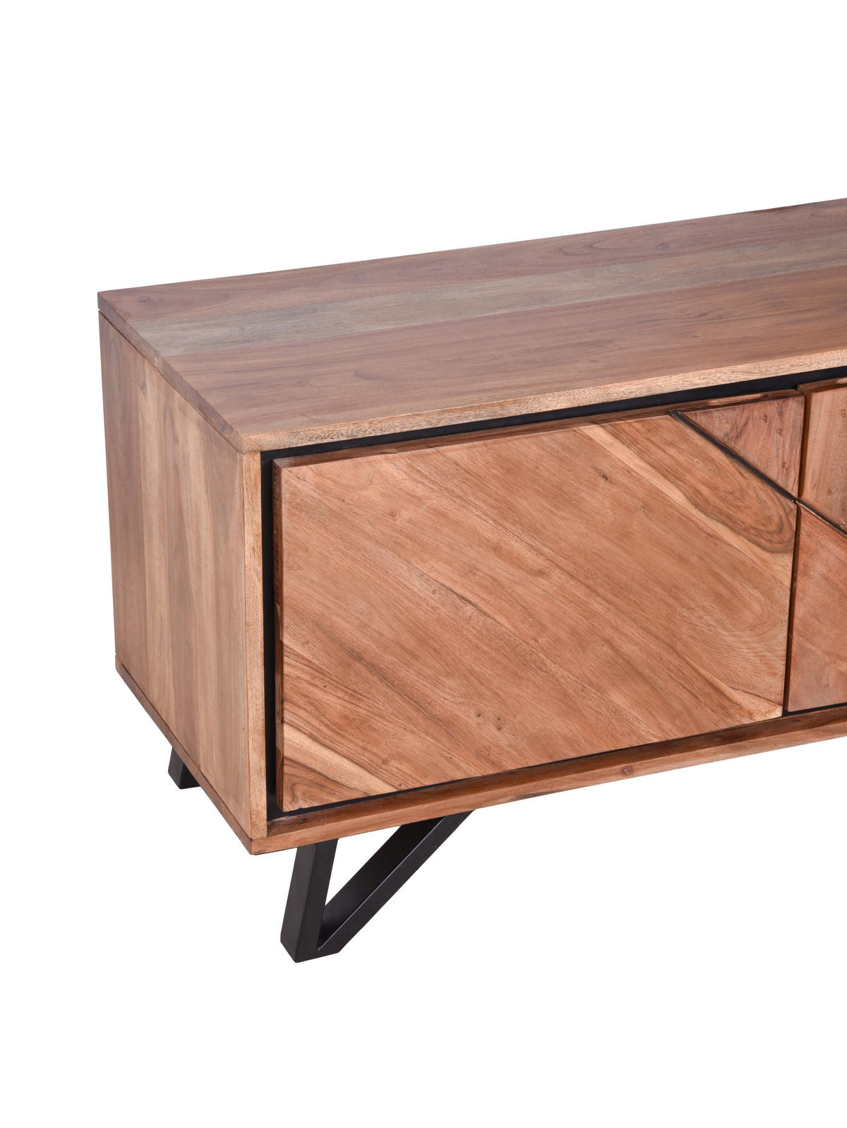 TV-SCHRANK Ebba Akazienbraun 51x40x150cm - Akaziefarben, Holz (40/51/150cm) - DELUKE