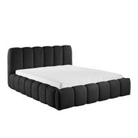 POLSTERBETT mit Stauraum 120x200 cm in Schwarz - Schwarz, Textil (120/200cm) - Home Collective