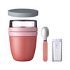 LUNCHPOT MIT SNACK-DECKEL UND KLAPPLÖFFEL Ellipse Vivid Mauve 500 (+ 200 ml) - Rot/Rosa, Kunststoff (10.7/16.9/10.7cm) - Mepal