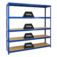 SCHWERLASTREGAL Giant Elephant 180x180x45 cm Fachlast 200 kg Blau - Blau, Metall (180/180/45cm) - PROREGAL