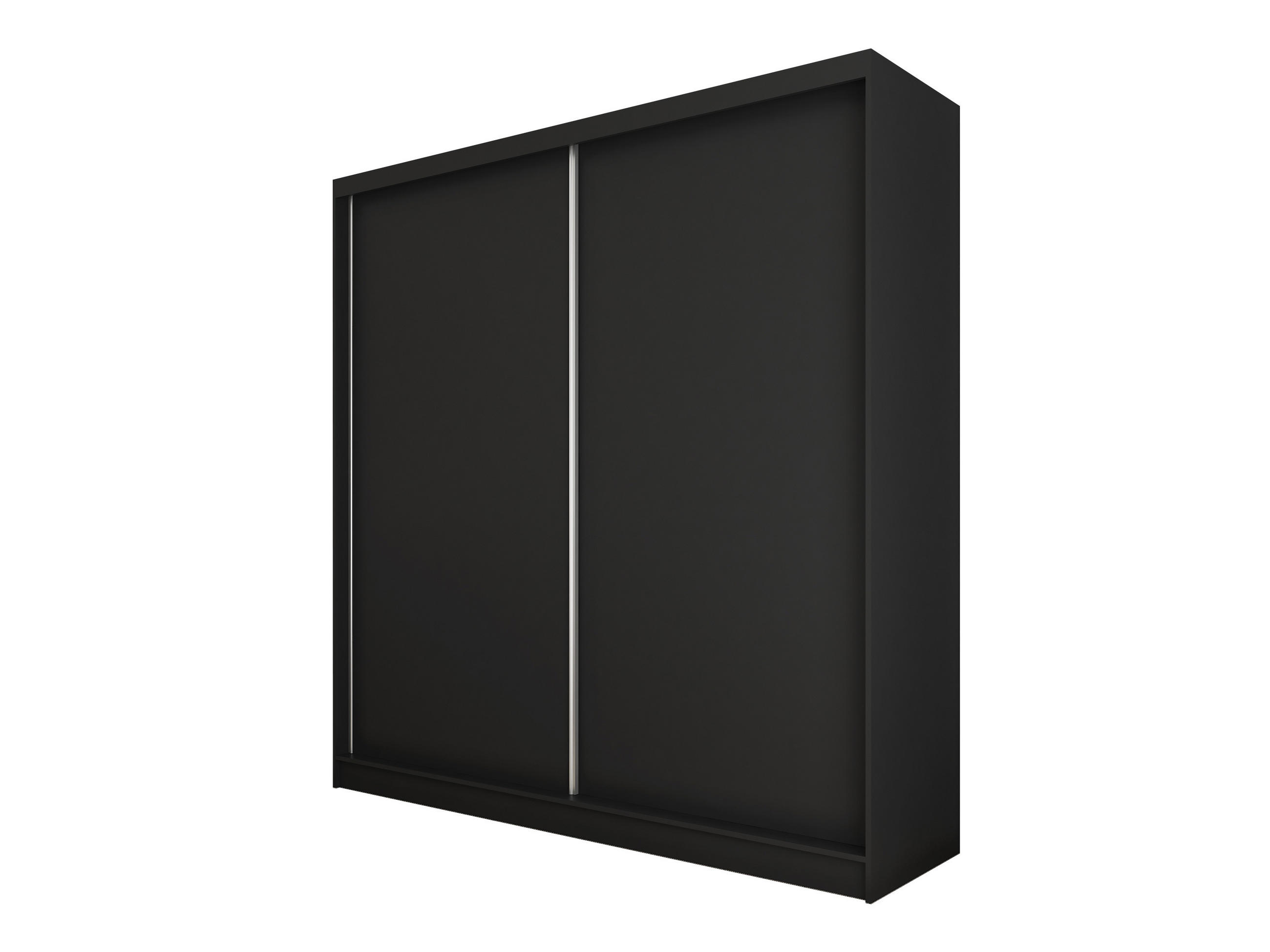 Masseno Schwebetürenschrank Schwarz 200x216x61 cm