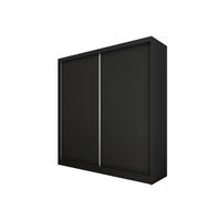 SCHWEBETÜRENSCHRANK SOFIA 200/216/61 cm 2-türig Schwarz - Schwarz, Holzwerkstoff (200/216/61cm) - MASSENO