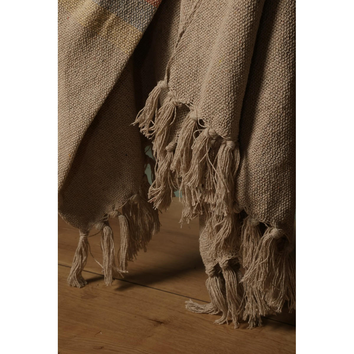 DECKE Unendlich 130x180 cm, 100% Baumwolle, Blau-Bernstein - Bernsteinfarben, Textil (130/180cm) - Au Maison