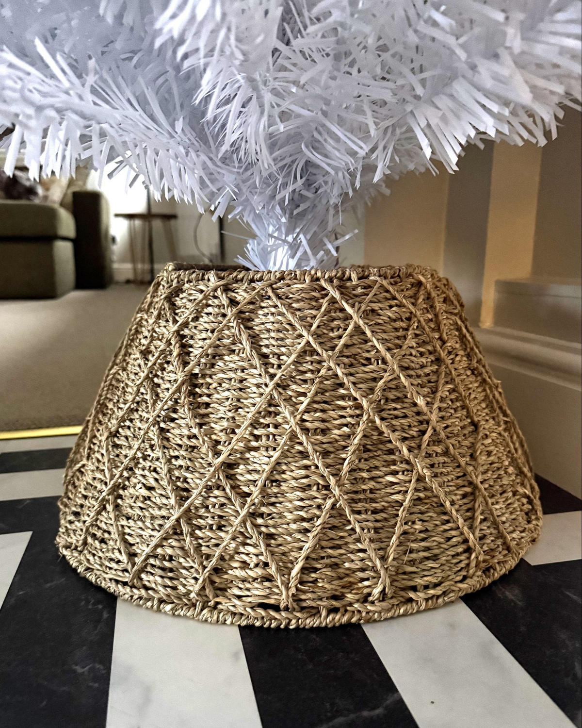 WEIHNACHTSBAUMKRAGEN 22 cm Naturfarben Bougie - Naturfarben, Naturmaterialien (22cm) - Beliani