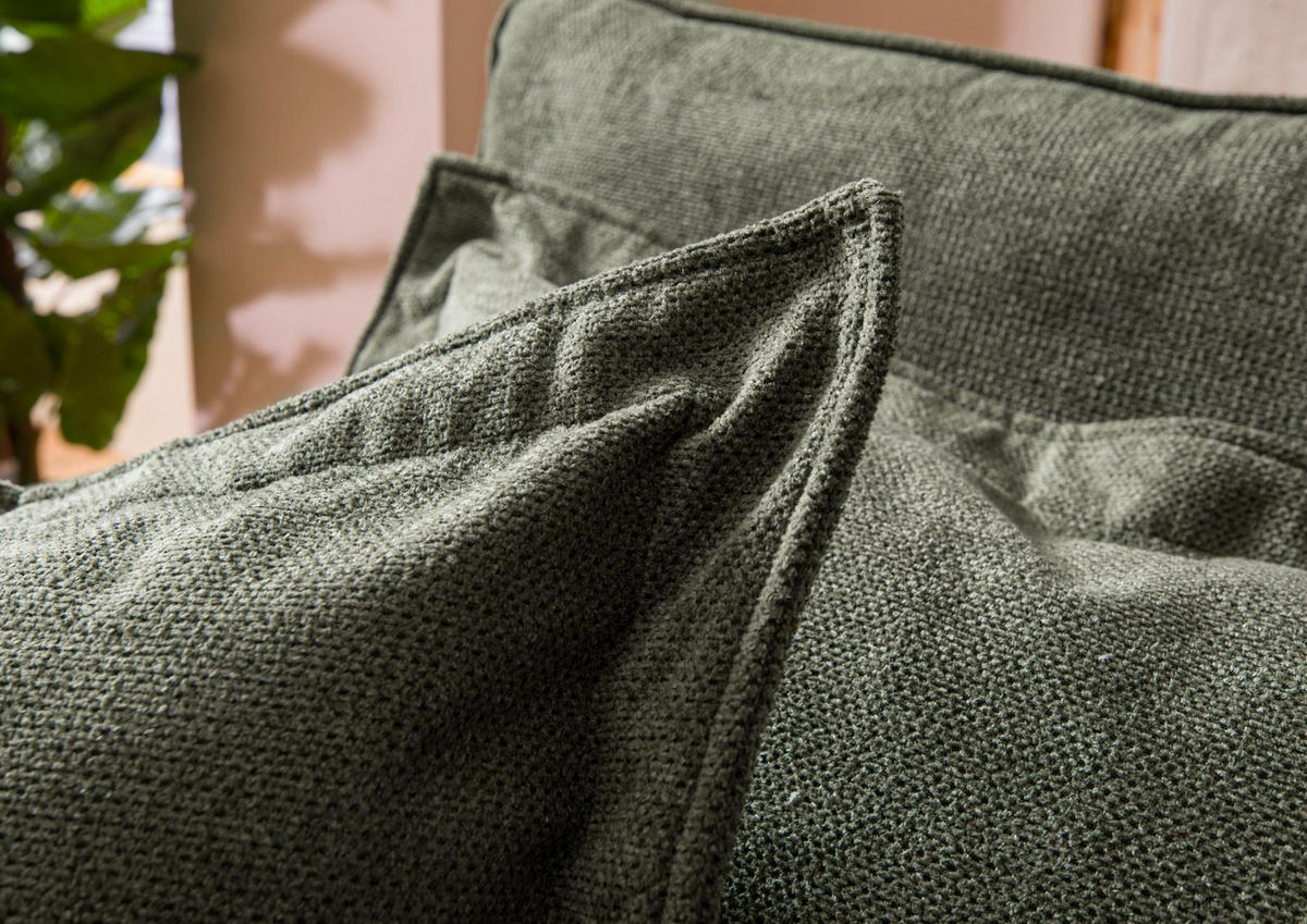 HUSSENSOFA 2-Sitzer196x108x76 grün KINGSTON - Grün, Textil (196/76/108cm) - Massivmoebel24