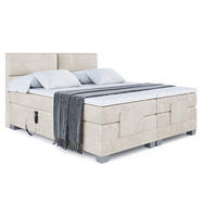 BOXSPRINGBETT elektrisch verstellbar mit 2 Matratzen H4/Taschenfederung MAYA EL 160 x 200 Creme - Creme, Holzwerkstoff (167/200cm) - ALTDECOR