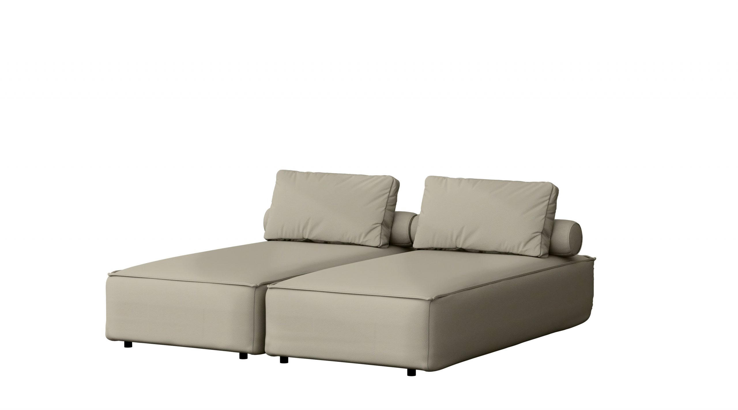 GARTENCHAISELONGUE Doppelter MALIBU Dunkelbeige - Beige, Holz (180/73/194cm) - Kaiser Möbel