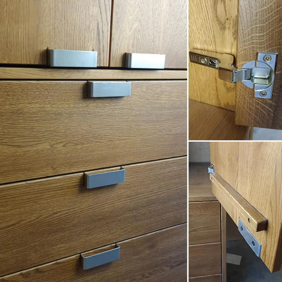 ZWEIFLÜGELSCHRANK mit Schubladen für das Schlafzimmer HUGON - Eichefarben, Holz (80/200/55cm) - Rawood Furniture