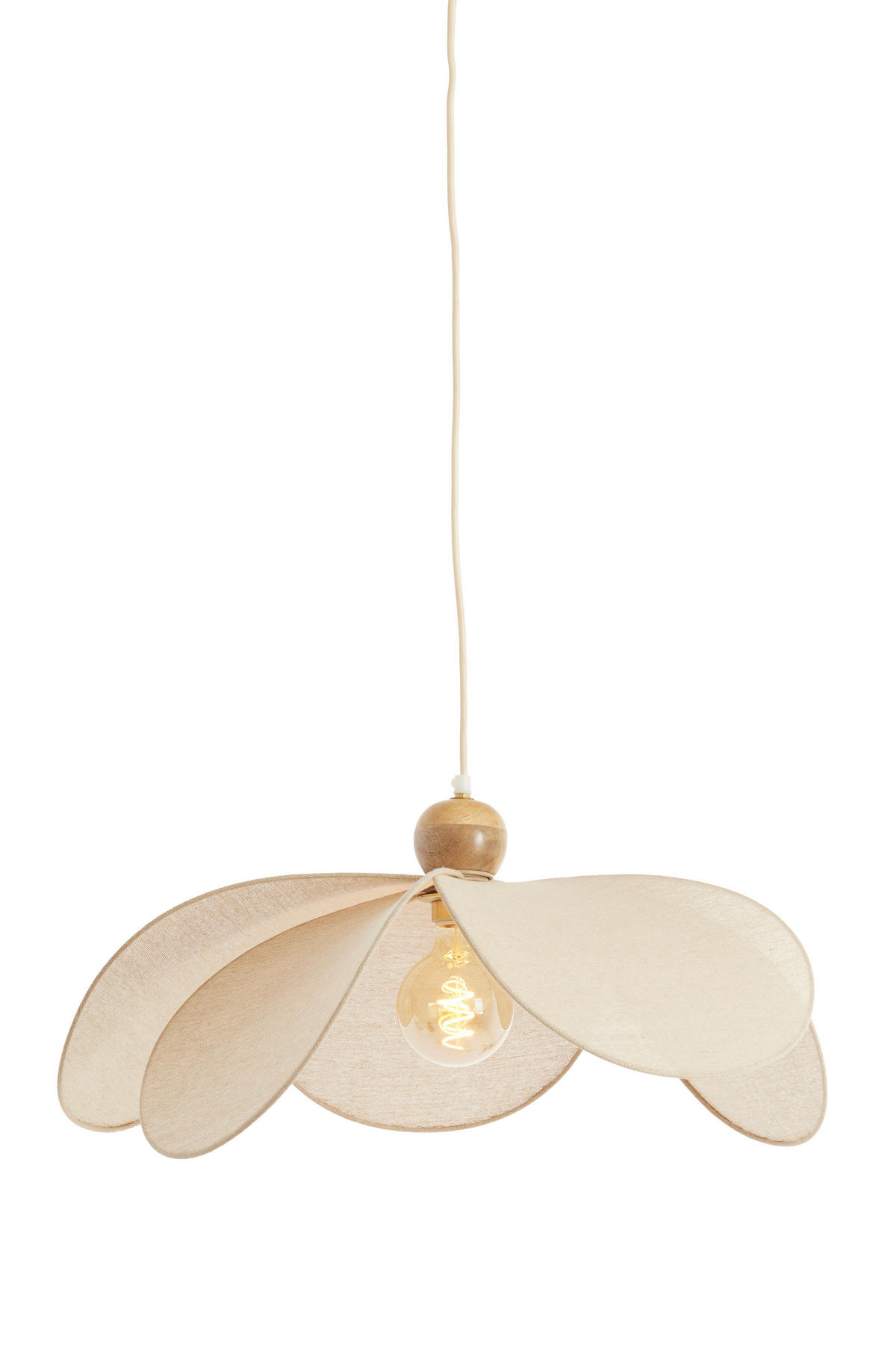 HÄNGELAMPE - Braun - 60/60/30 cm - Braun, Textil (60/60/30cm) - Light & Living