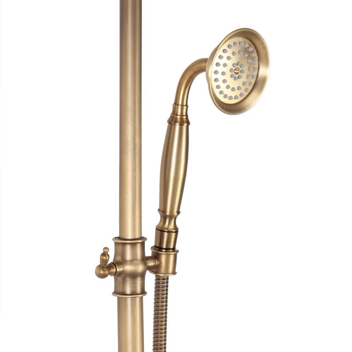 DUSCHGARNITUR Rea Bergamo Antique Bronze - Braun, Metall (21/150/50cm) - REA