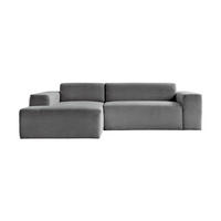 ECKSOFA Die Lässige Recamiere links - Anthrazit, Textil (253/188cm) - Mokebo