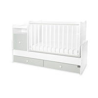 BABYBETT Trend Plus grün 110 x 62 cm, 70 x 160 cm, Schaukelfunktion, Kommode, Schubladen - Grün, Holzwerkstoff (62/110cm) - Lorelli