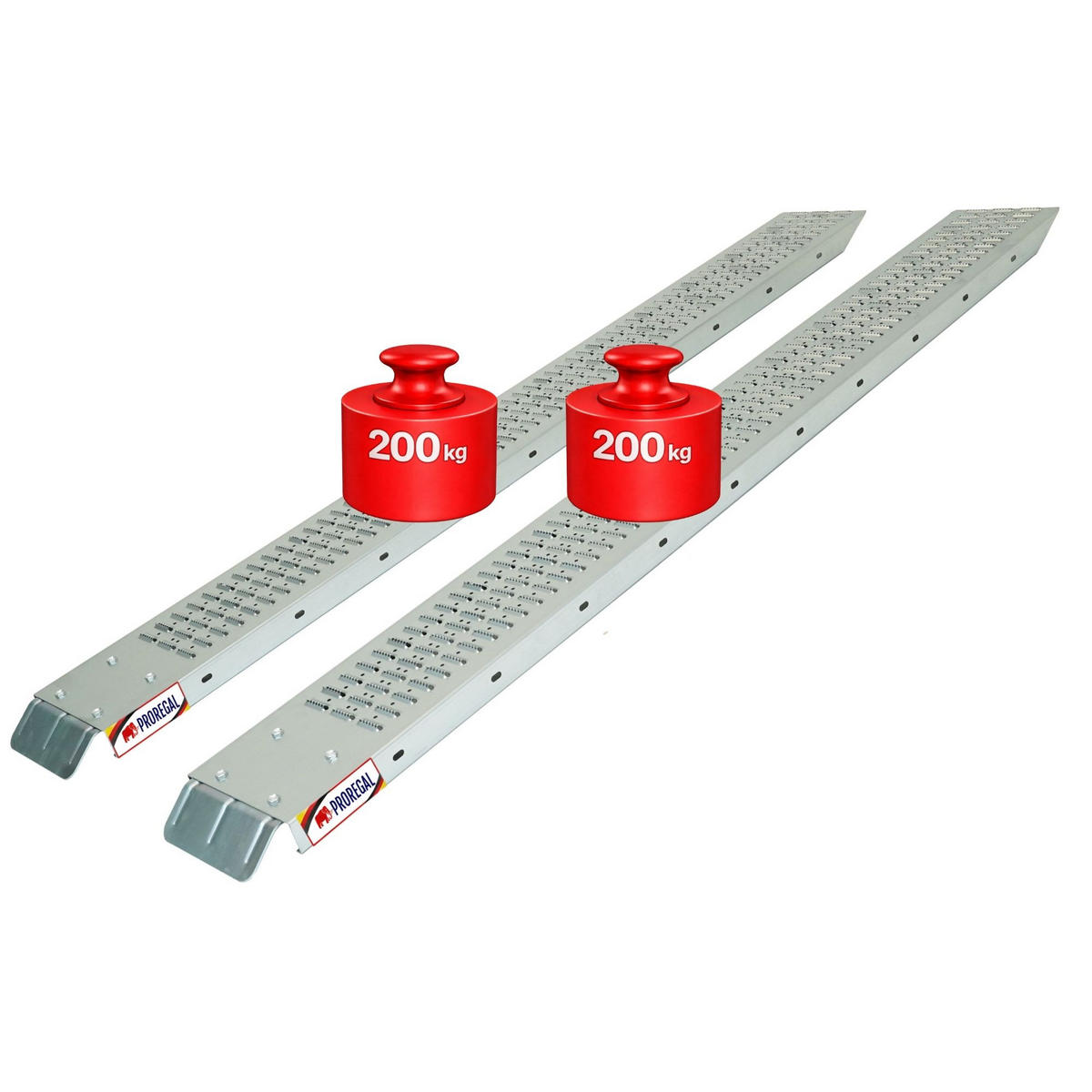 AUFFAHRRAMPE 2er Set Titan 185cm - Silberfarben, Metall (22.5/185/4.5cm) - PROREGAL