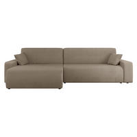 ECKSOFA Piano L Cord - Schwarz/Naturfarben, Holz/Kunststoff (274/145cm) - MIRJAN24