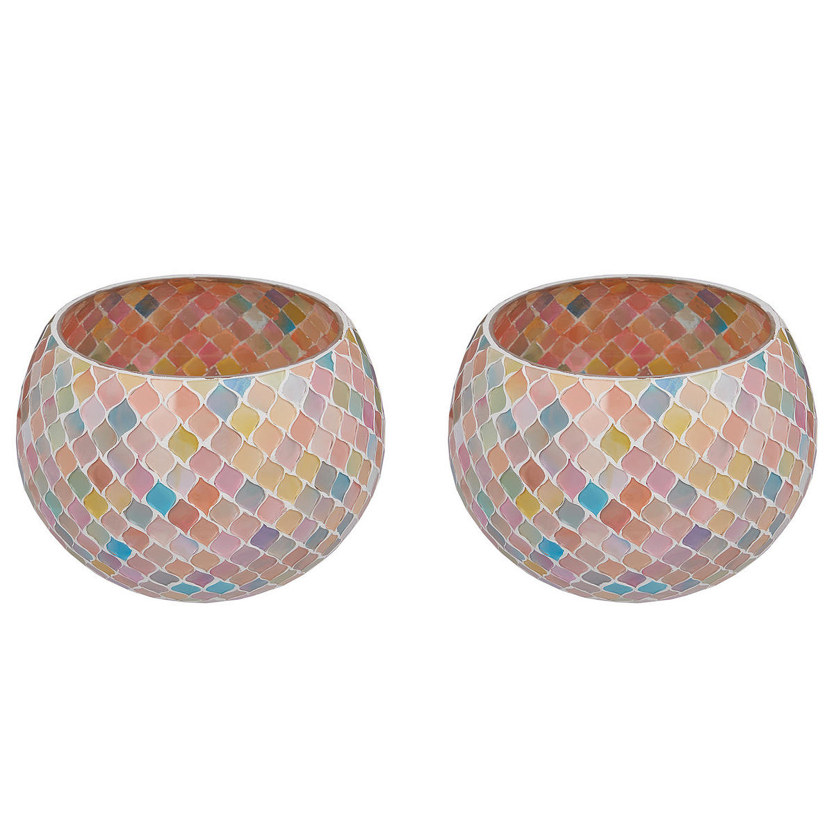 WINDLICHT (2er Set) Pastel Lights - Multicolor, Metall (18/13/18cm) - Butlers