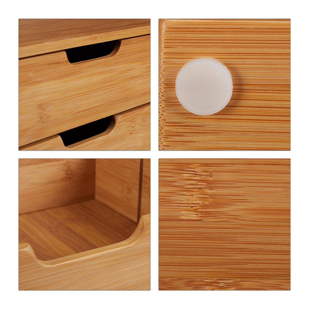 SCHUBLADENBOX - Hellbraun, Holz (31/30/18cm) - Relaxdays